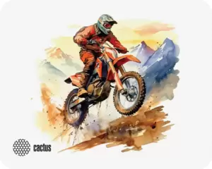 Коврик для мыши Cactus Motobike 250x200x3мм (CS-MP-D12S) фото