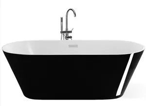 Акриловая ванна Calani Lester White Black 160x80 фото