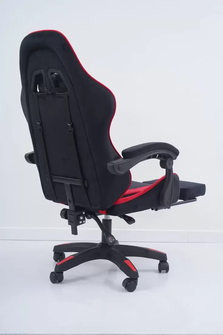 Игровое кресло Calviano 1584 (велюр, черный/красный) фото