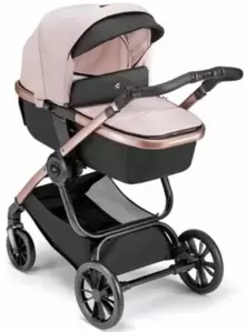 Детская коляска Cam Avant 2 в 1 (розовый/черный/рама розовое золото) фото