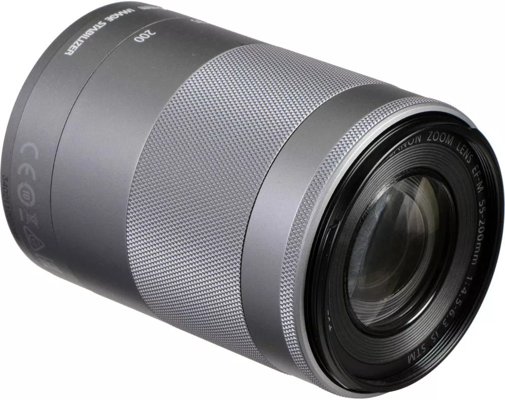 Объектив Canon EF-M 55-200mm f/4.5-6.3 IS STM (серебристый) фото 3