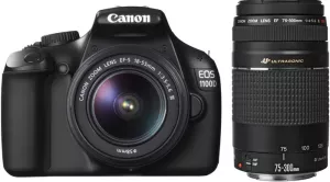 Фотоаппарат Canon EOS 1100D Double Kit 18-55mm III + 75-300mm III фото