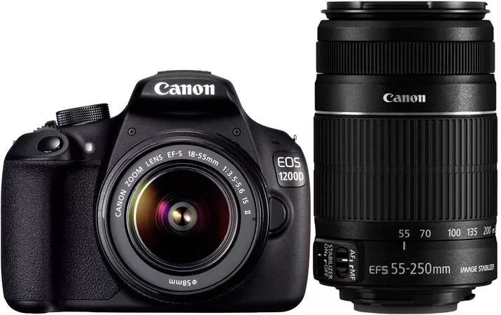 Фотоаппарат Canon EOS 1200D Double Kit 18-55mm IS II + 55-250 IS II фото 2