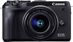 Фотоаппарат Canon EOS M6 Mark II Kit 15-45mm (черный) фото