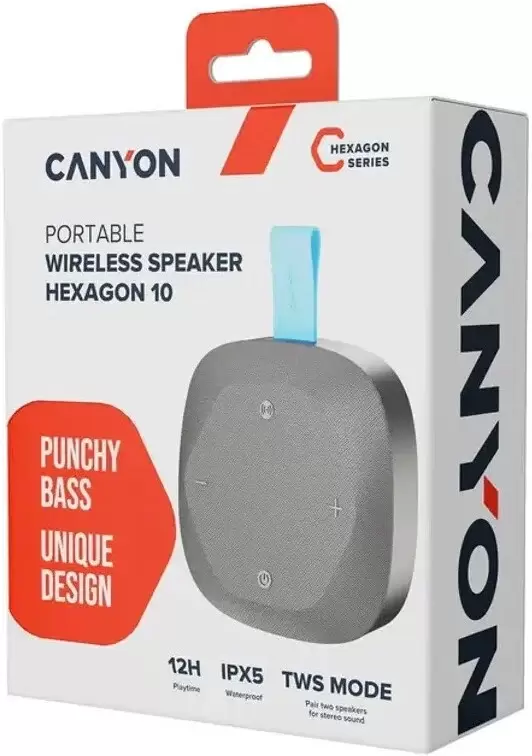 Беспроводная колонка Canyon Hexagon 10 (серый/синий) фото 2