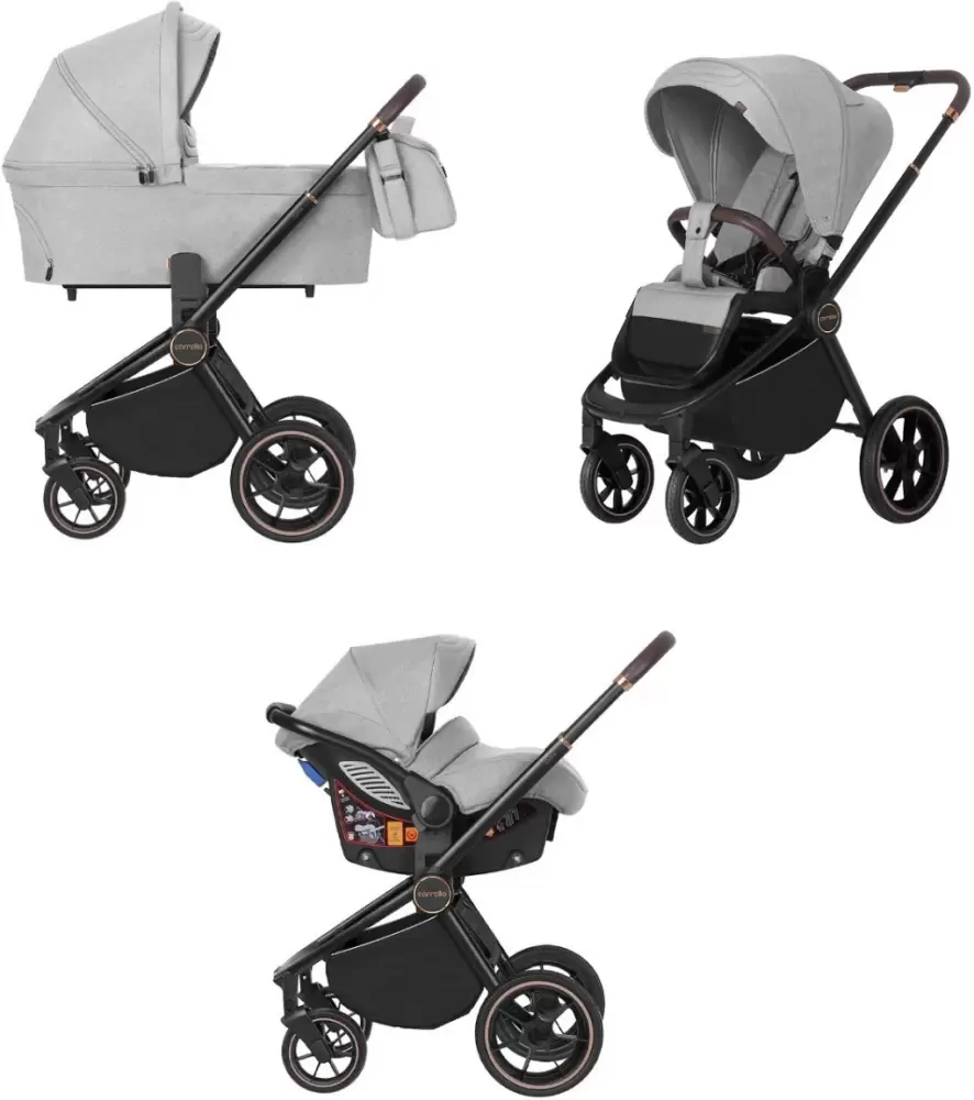 Детская универсальная коляска Carrello Epica 3 в 1 CRL-8511 (Silver Grey) фото