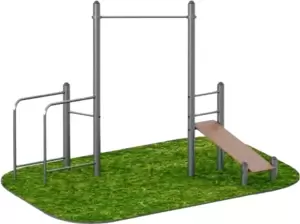 Турник с брусьями и лавкой для пресса Central Sport Pro ARWOK018.1 фото