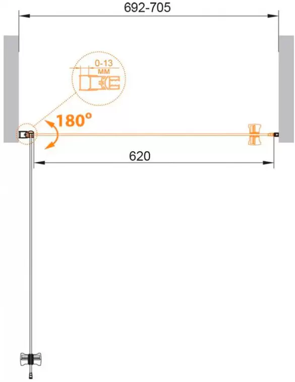 Душевая дверь Cezares ECO-O-B-1-70-C-Cr фото