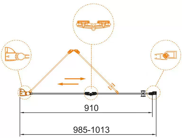 Душевая дверь Cezares ECO-O-BS-12-100-C-Cr фото
