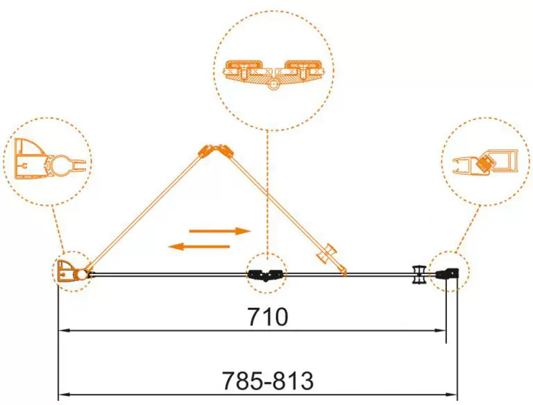 Душевая дверь Cezares ECO-O-BS-12-80-C-Cr фото 4