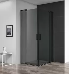 Душевой уголок Cezares Slider-AH-2-90/100-100/110-Grigio-NERO фото
