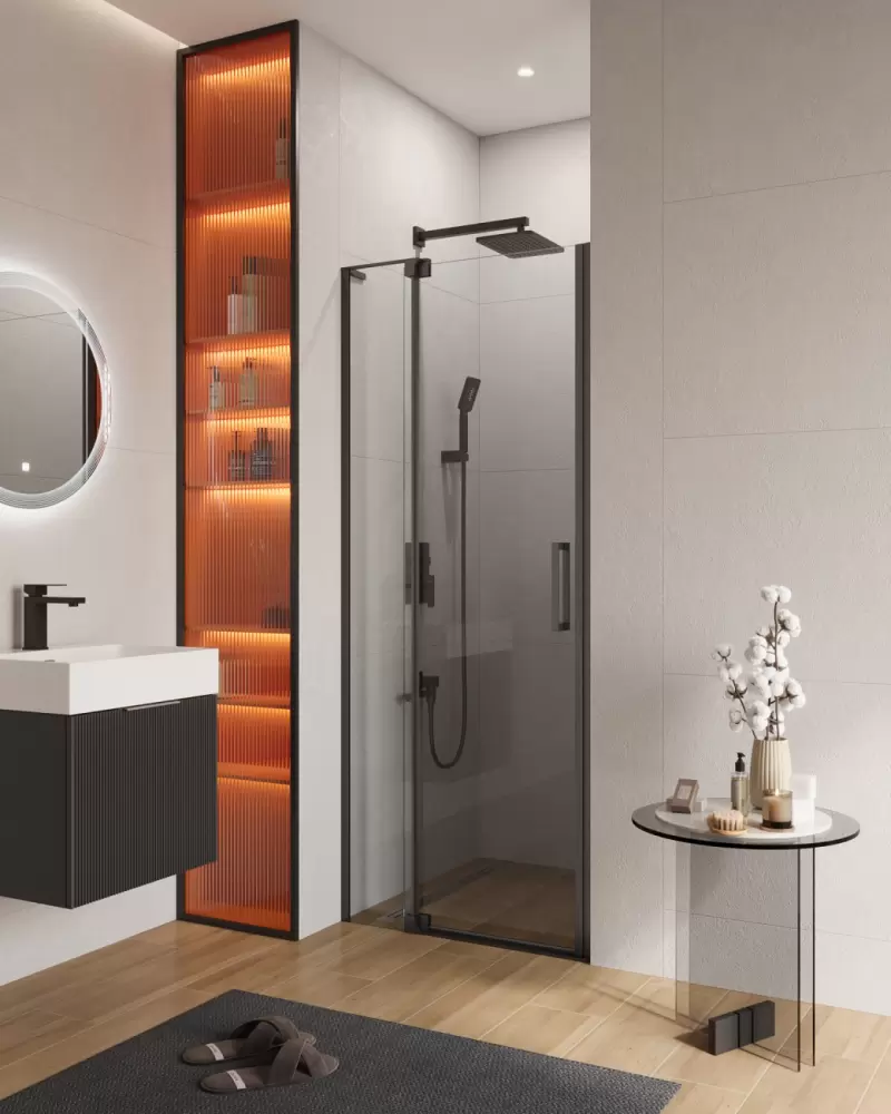 Душевая дверь Cezares SLIDER-B-1-100/110-C-NERO фото 2