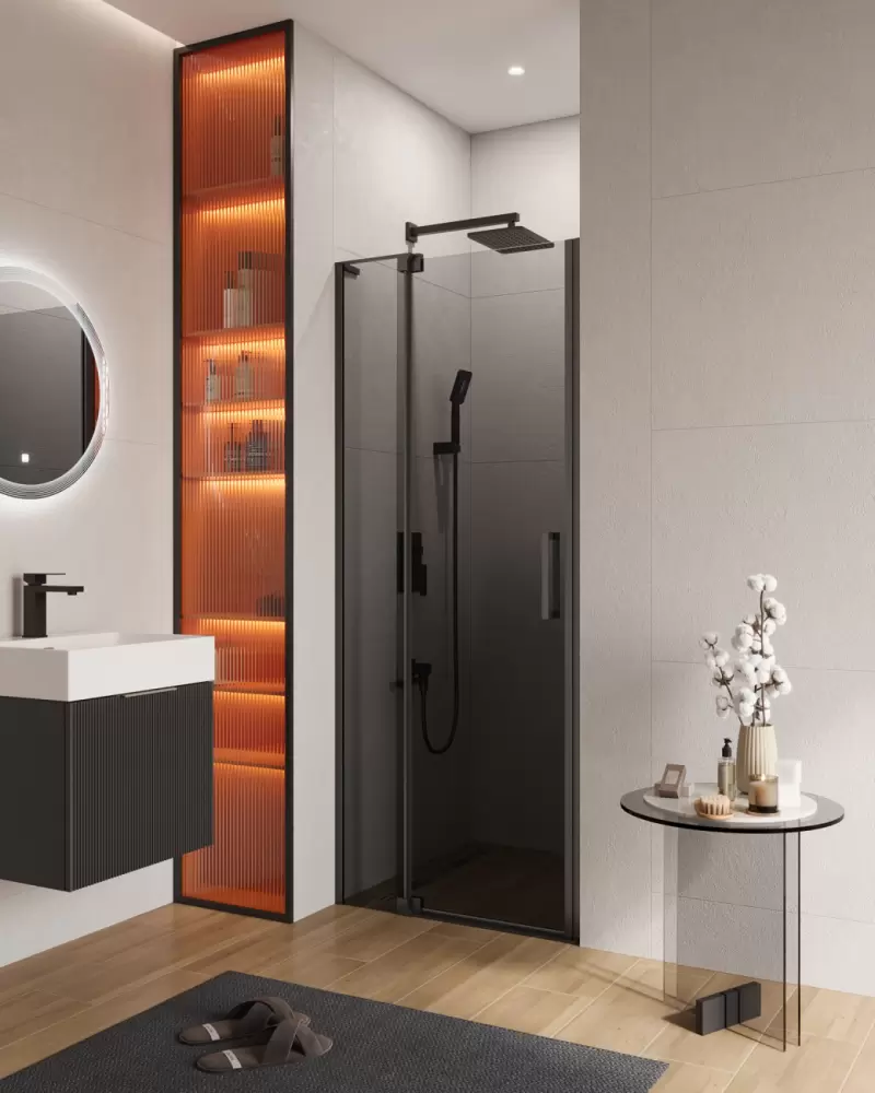 Душевая дверь Cezares SLIDER-B-1-100/110-GRIGIO-NERO фото 2