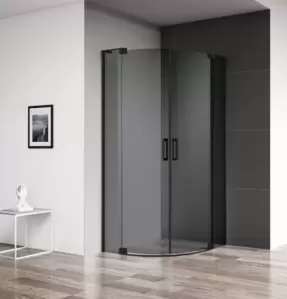 Душевой уголок Cezares Slider-R-2-90/100-Grigio-NERO фото