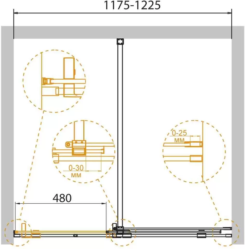 Душевая дверь Cezares STREAM-BF-1-120-C-Cr фото 2