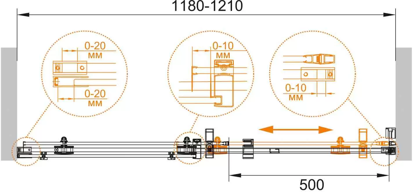 Душевая дверь Cezares STYLUS-O-M-BF-1-120-C-Cr фото 3