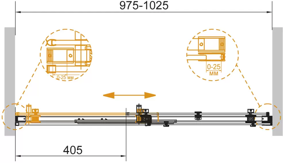 Душевая дверь Cezares STYLUS-SOFT-BF-1-100-C-Cr фото 2