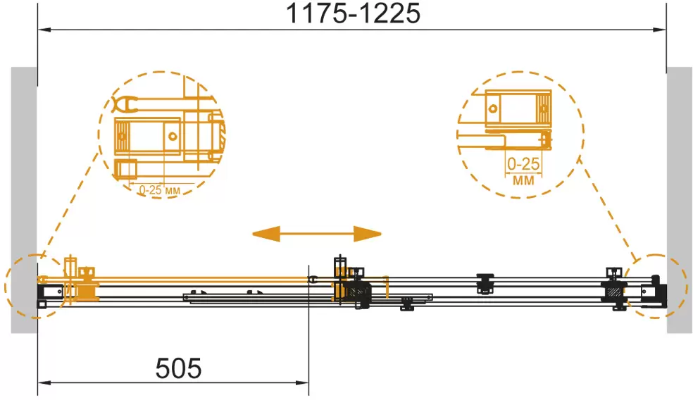 Душевая дверь Cezares STYLUS-SOFT-BF-1-120-C-Cr фото 2
