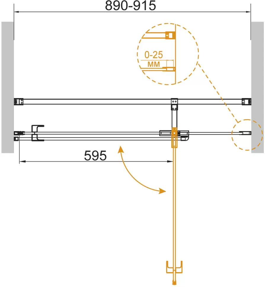 Душевая дверь Cezares VALVOLA-B-1-90-C-Cr фото 2