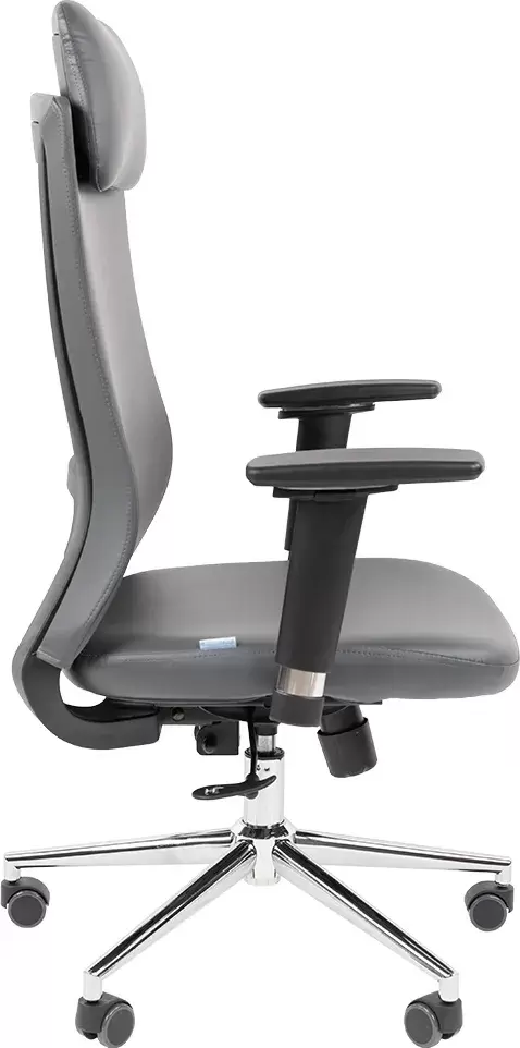 Офисное кресло Chairman 500LUX (экокожа cерый) фото