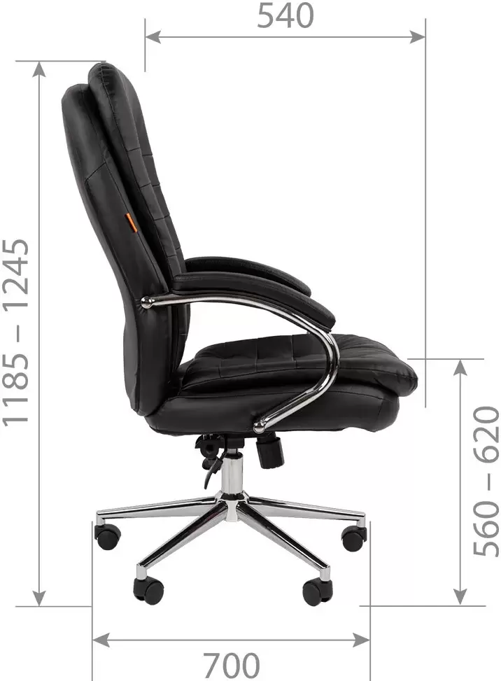 Офисное кресло CHAIRMAN 795 Эко (экокожа черный) фото