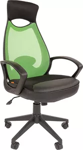 Кресло CHAIRMAN 840 (черный/зеленый) фото