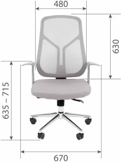 Офисное кресло Chairman CH588 (серый пластик/серый) фото