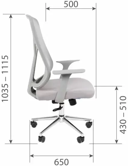 Офисное кресло Chairman CH588 (серый пластик/серый) фото