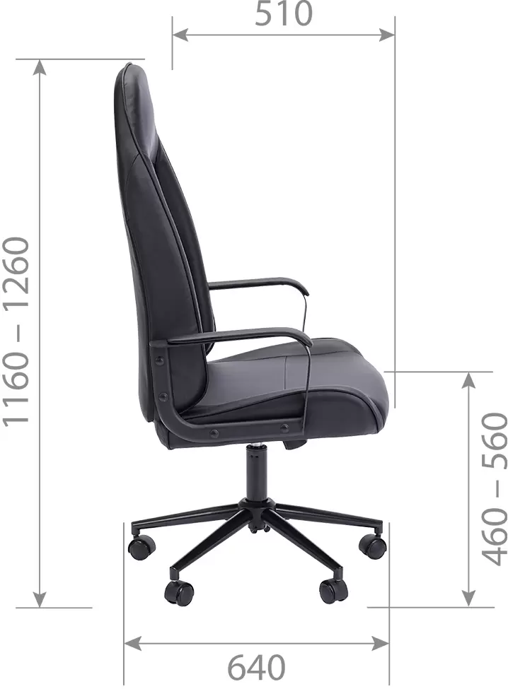 Офисное кресло CHAIRMAN CH941 (экокожа, черный) фото