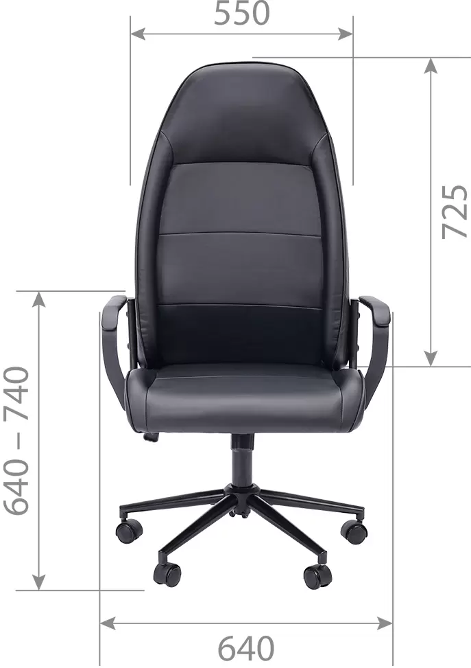 Офисное кресло CHAIRMAN CH941 (экокожа, черный) фото