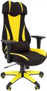 Кресло Chairman Game 14 (черный/желтый) фото