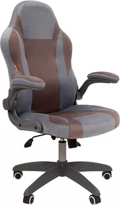 Кресло Chairman Game 55 (голубой/серый) фото