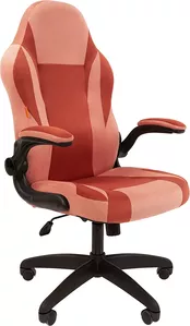 Кресло Chairman Game 55 (розовый/бордовый) фото