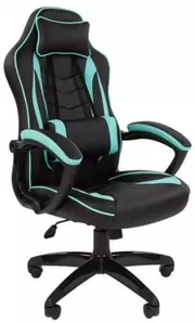 Кресло Chairman GamePlay (black/light blue) фото