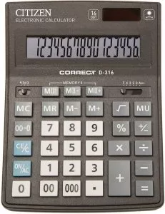 Калькулятор Citizen Correct D-316 фото