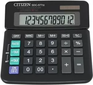 Калькулятор Citizen SDC-577 II фото