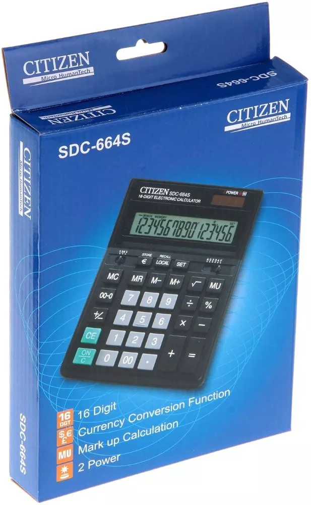 Калькулятор Citizen SDC-664S фото 3