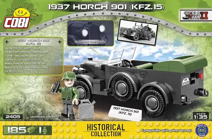 Конструктор Cobi World War II 2405 1937 Horch 901 kfz.15 фото