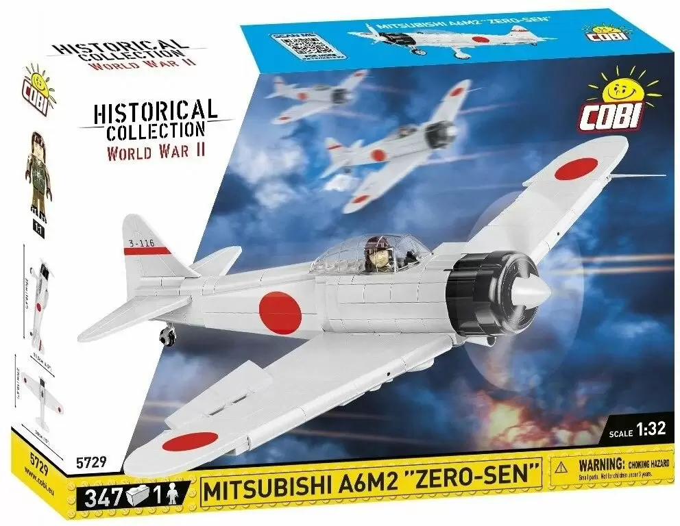 COBI World War II 5729 Mitsubishi A6M2 Zero-Sen