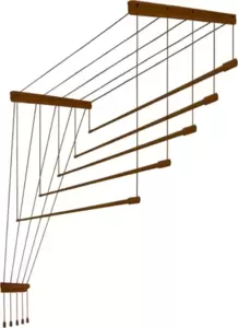 Сушилка для белья Comfort Alumin Group Bronze Premium 5 прутьев 2.5м (бронзовый) фото