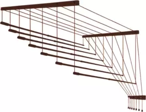 Сушилка для белья Comfort Alumin Group Chocolate Premium 7 прутьев 2.6м (шоколадный) фото