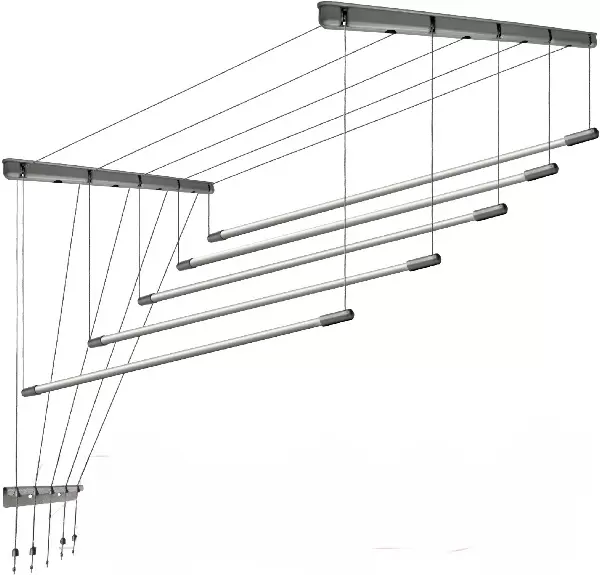Comfort Alumin Group Потолочная 5 прутьев Silver Style Telescop 120-200 см (алюминий)
