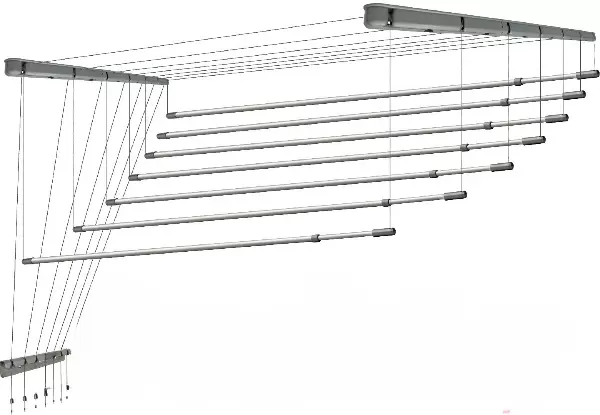 Comfort Alumin Group Потолочная 7 прутьев Silver Style Telescop 120-200 см (алюминий)