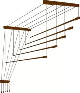 Сушилка для белья Comfort Alumin Group Потолочная Алюминиевая Bronze Style 5 прутьев 1.8 м (бронзовый) фото