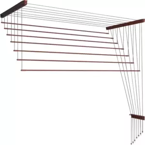 Сушилка для белья Comfort Alumin Group Потолочная Алюминиевая Chocolate Style 7 прутьев 2.5м (шоколадный) фото