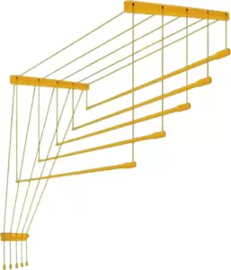 Сушилка для белья Comfort Alumin Group Потолочная Алюминиевая Gold Style 5 прутьев, 1.5 м (золото) фото