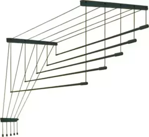 Сушилка для белья Comfort Alumin Group Потолочная Алюминиевая Graphite Style 5 прутьев 2.1 м (графитовый) фото