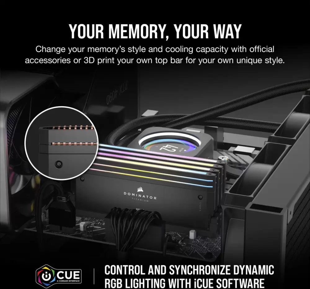 Оперативная память Corsair Dominator Titanium RGB 2x32ГБ DDR5 6600 МГц CMP64GX5M2X6600C32 фото 8