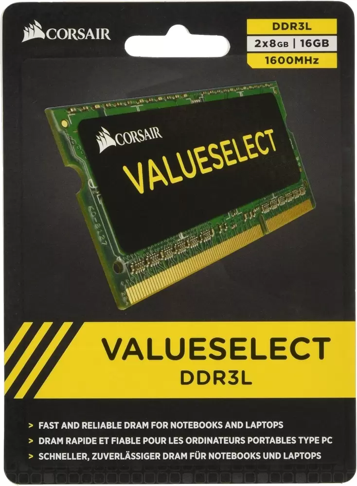 Комплект памяти Corsair Value Select 2x8GB DDR3 SO-DIMM PC3-12800 (CMSO16GX3M2C1600C11) фото 5