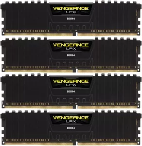 Комплект памяти Corsair Vengeance LPX 4x16GB DDR4 PC4-19200 (CMK64GX4M4A2400C14) фото